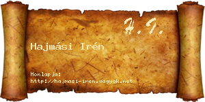 Hajmási Irén névjegykártya